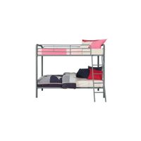 Atwater Living Eeva Twin over Twin Metal Bunk Bed in Silver by DOREL HOME FURNISHINGS