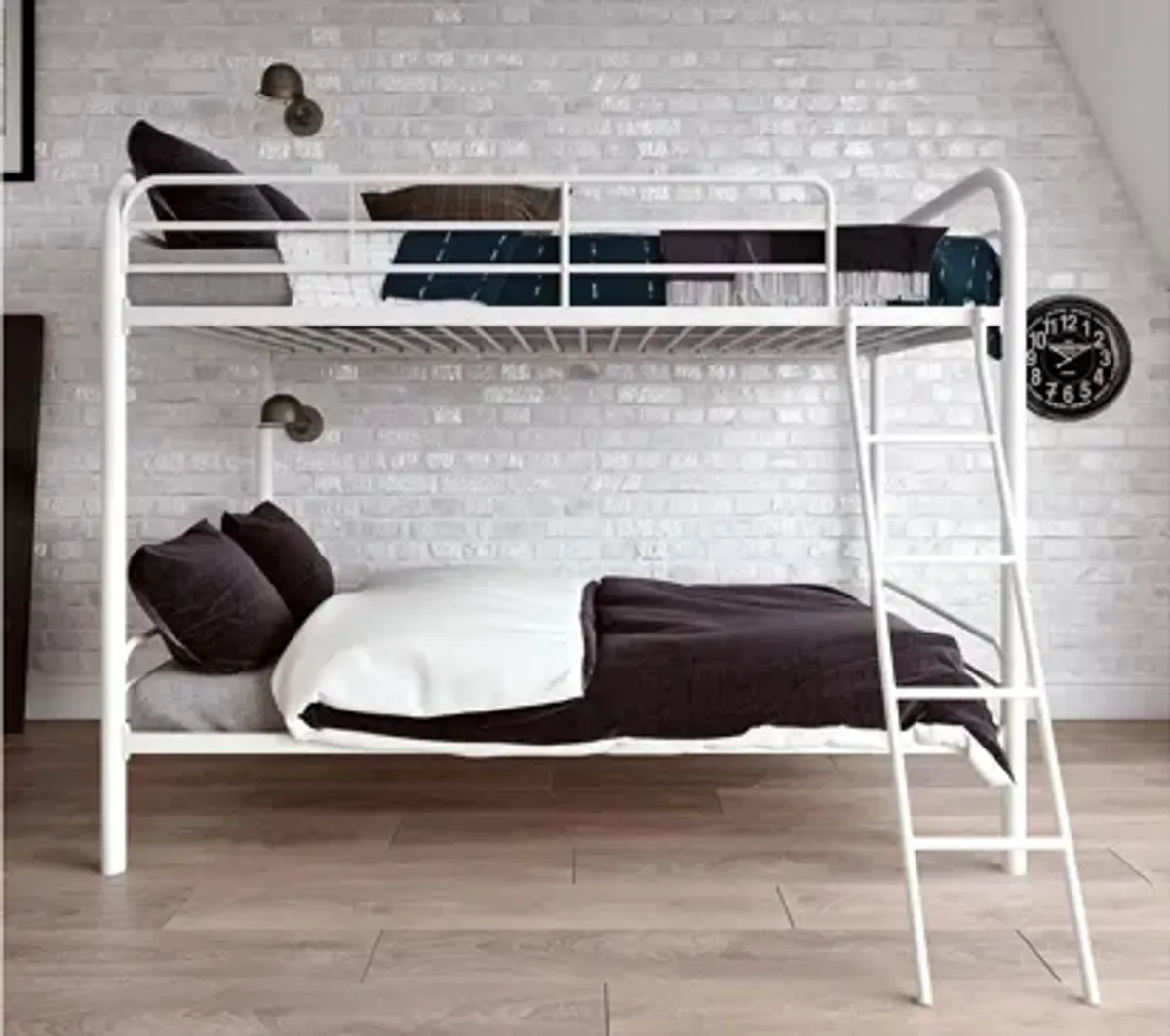 Atwater Living Eeva Twin over Twin Metal Bunk Bed