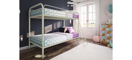Atwater Living Eeva Twin over Twin Metal Bunk Bed in White by DOREL HOME FURNISHINGS