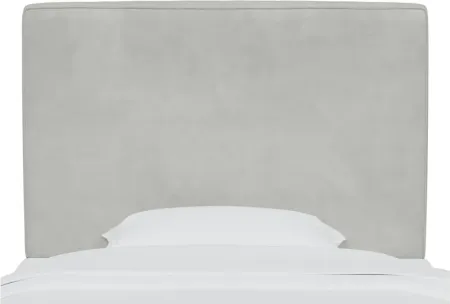 Marquette Headboard in Velvet Light Gray by Skyline