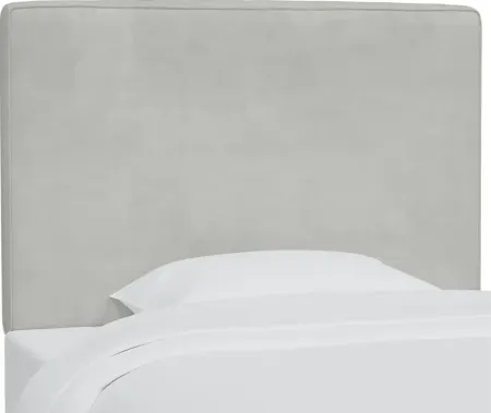 Marquette Headboard in Velvet Light Gray by Skyline