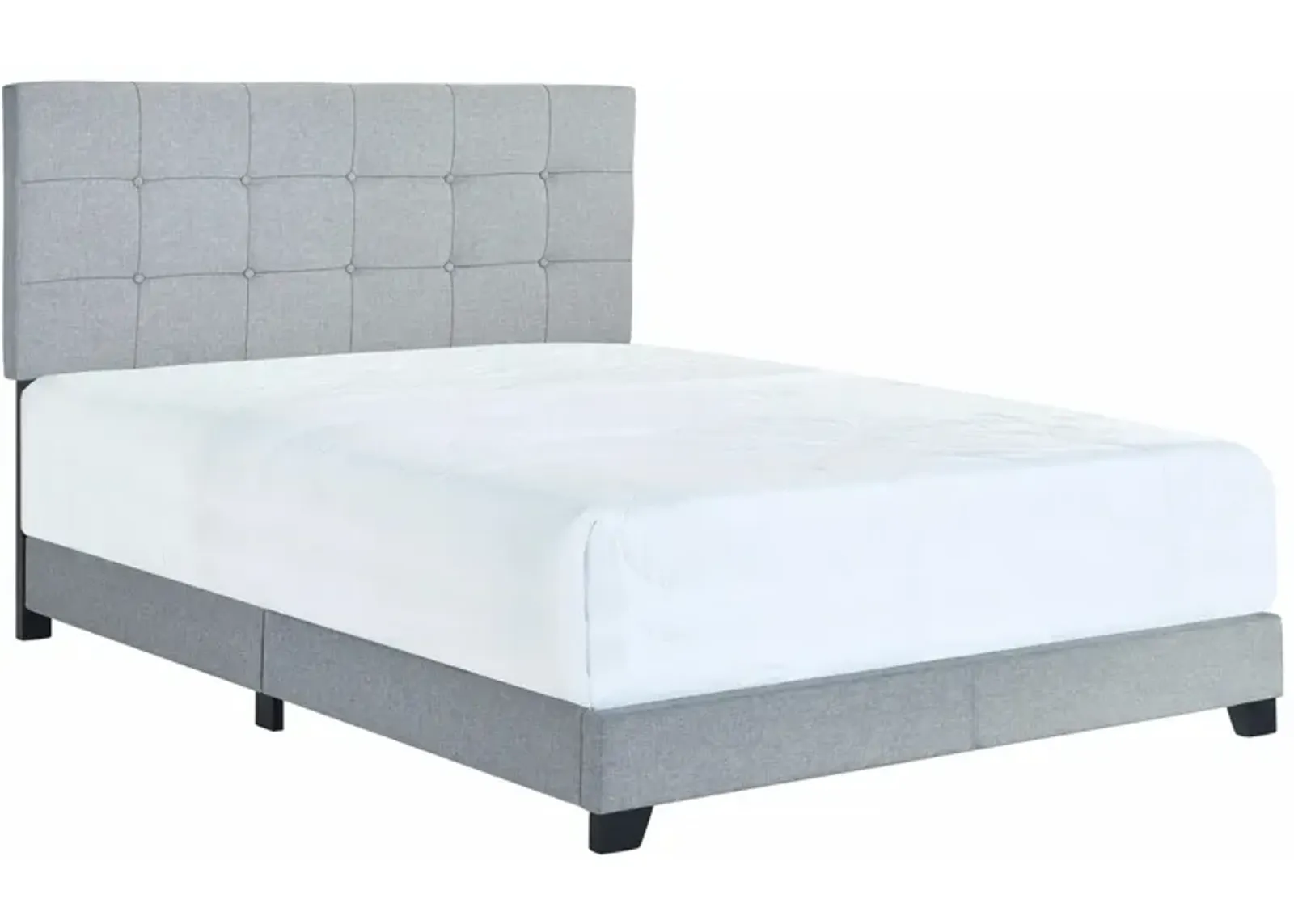 Florence Tufted Upholstered Bed in Gray by Crown Mark