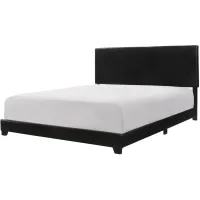 Eric Upholstered Bed in Black by Crown Mark