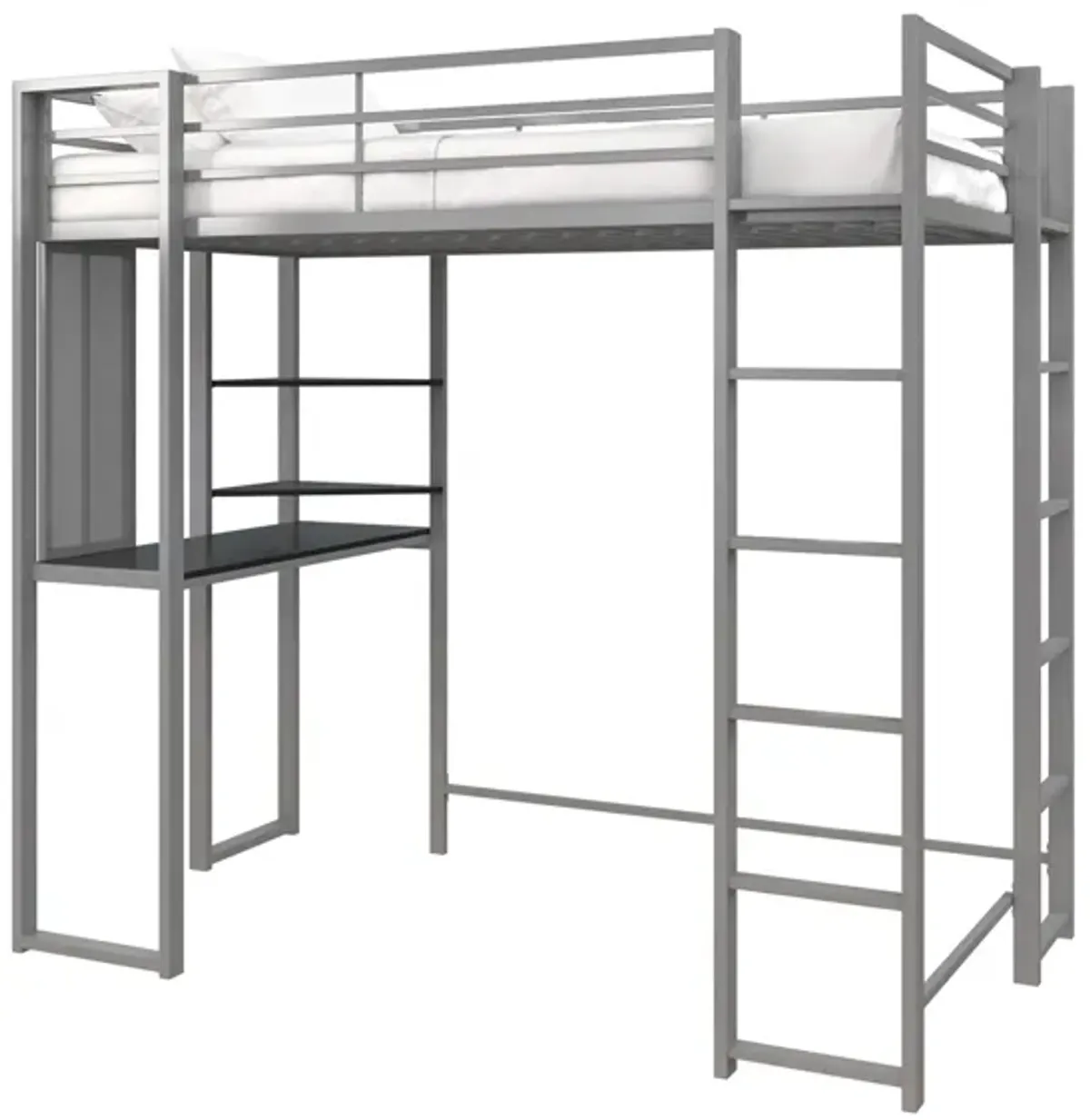 Abode Twin Loft Bed in Silver by DOREL HOME FURNISHINGS