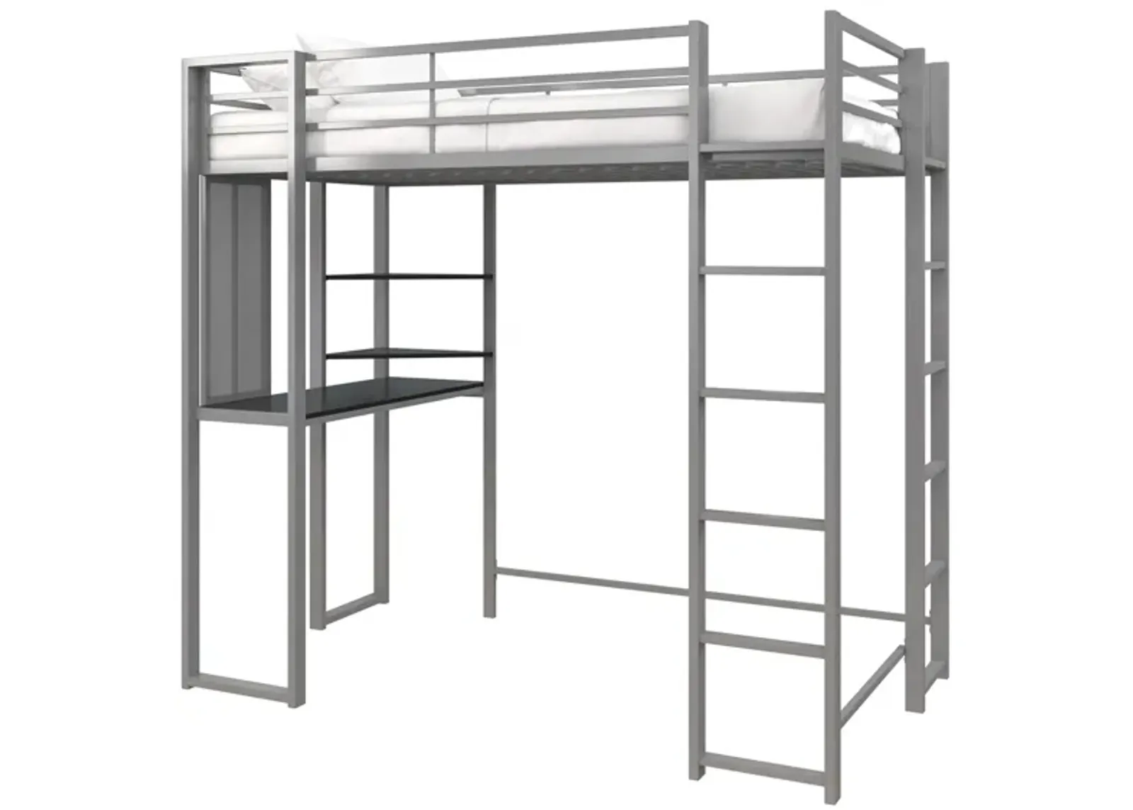 Abode Twin Loft Bed in Silver by DOREL HOME FURNISHINGS