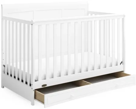 Graco Asheville 4-in-1 Convertible Crib with Drawer in White by Bellanest