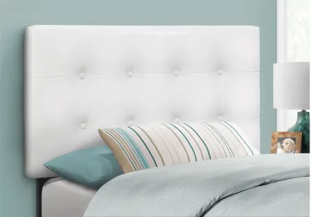 Tanner Upholstered Headboard in White by Monarch Specialties