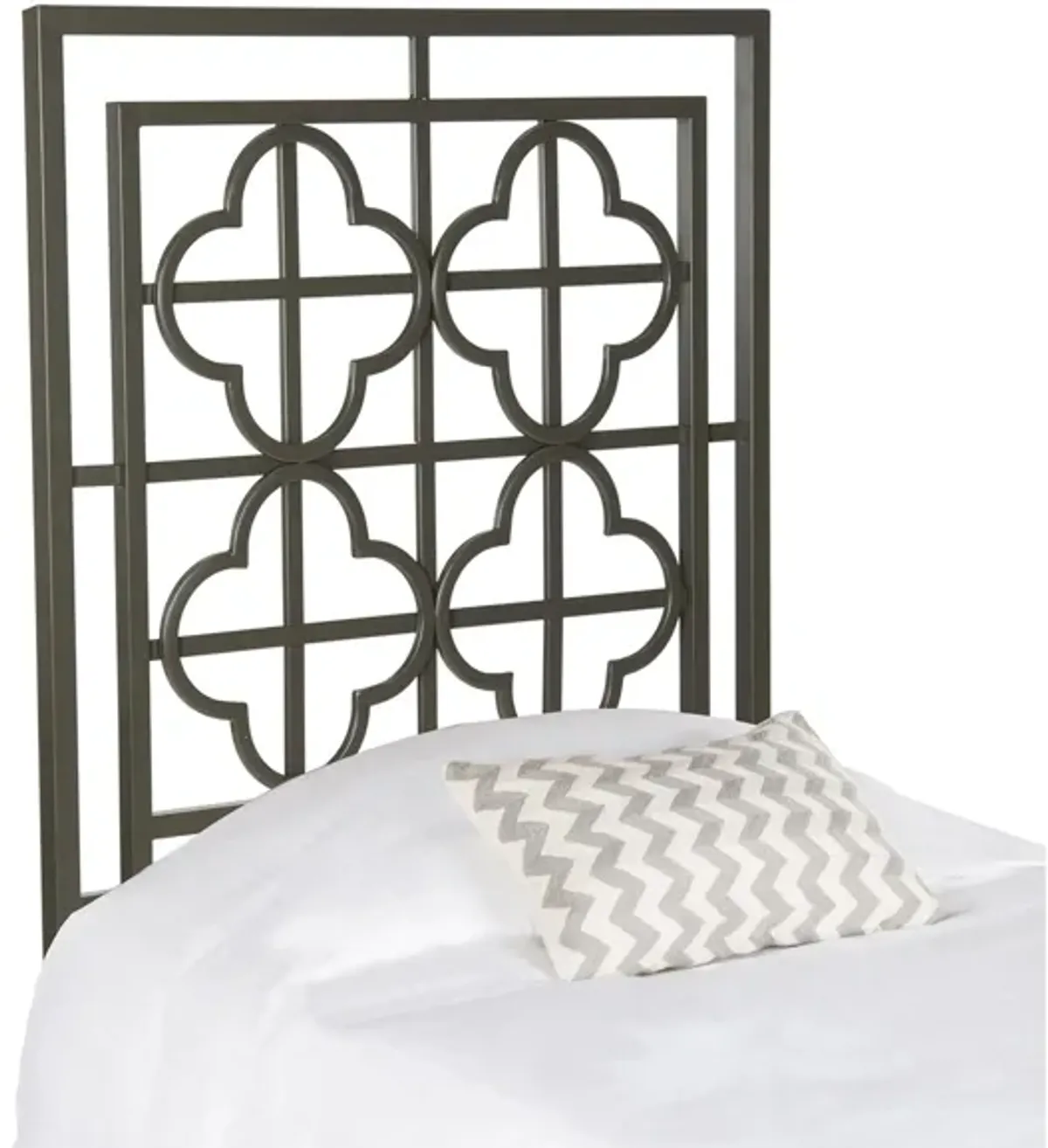 Lucinda Francais Metal Headboard in Gunmetal by Safavieh