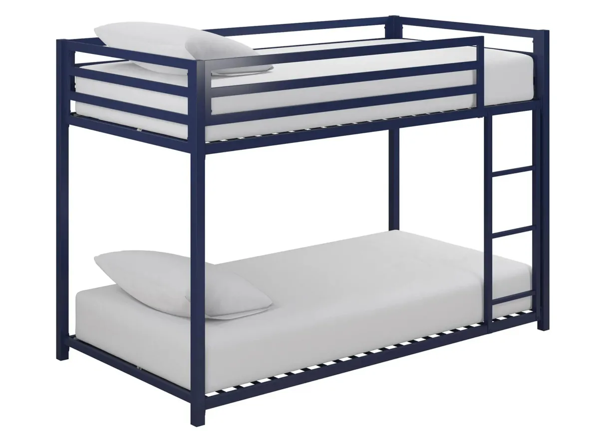 Miles Twin over Twin Bunk Bed in Blue by DOREL HOME FURNISHINGS