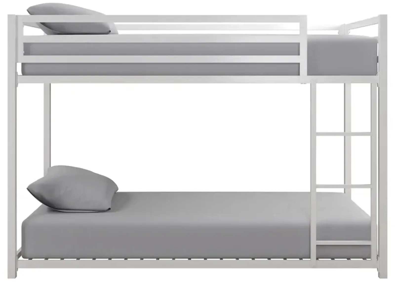 Miles Twin Over Twin Bunk Bed in White by DOREL HOME FURNISHINGS