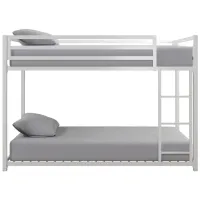 Miles Twin Over Twin Bunk Bed in White by DOREL HOME FURNISHINGS