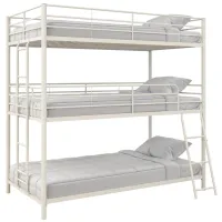 Crystal Falls Triple Bunk Bed in White by DOREL HOME FURNISHINGS