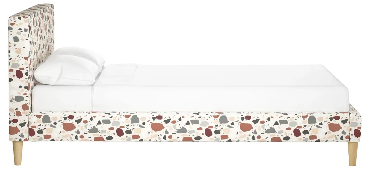 Sandra Platform Bed in Terrazzo Rust by Skyline