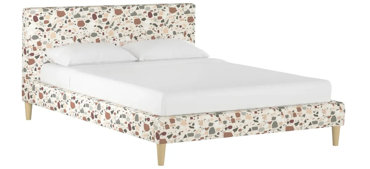 Sandra Platform Bed in Terrazzo Rust by Skyline