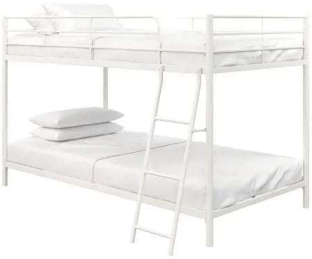 Atwater Living Bloor Small Space Twin over Twin Bunk Bed in White by DOREL HOME FURNISHINGS