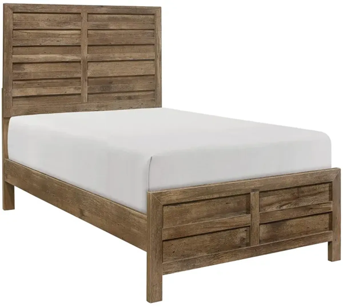 Terrace Panel Bed in Weathered Pine by Homelegance