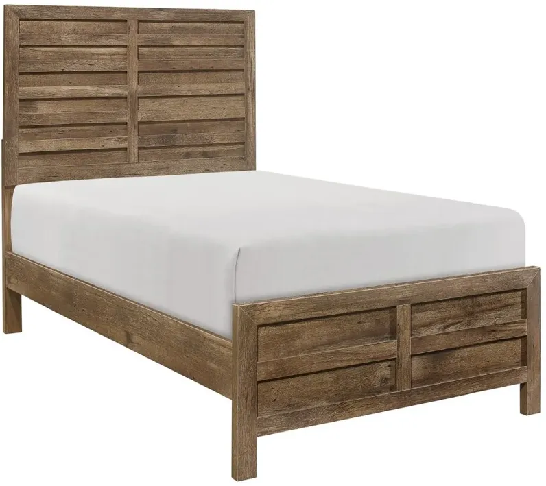 Terrace Panel Bed in Weathered Pine by Homelegance