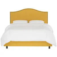 Alexander Bed in Linen French Yellow by Skyline