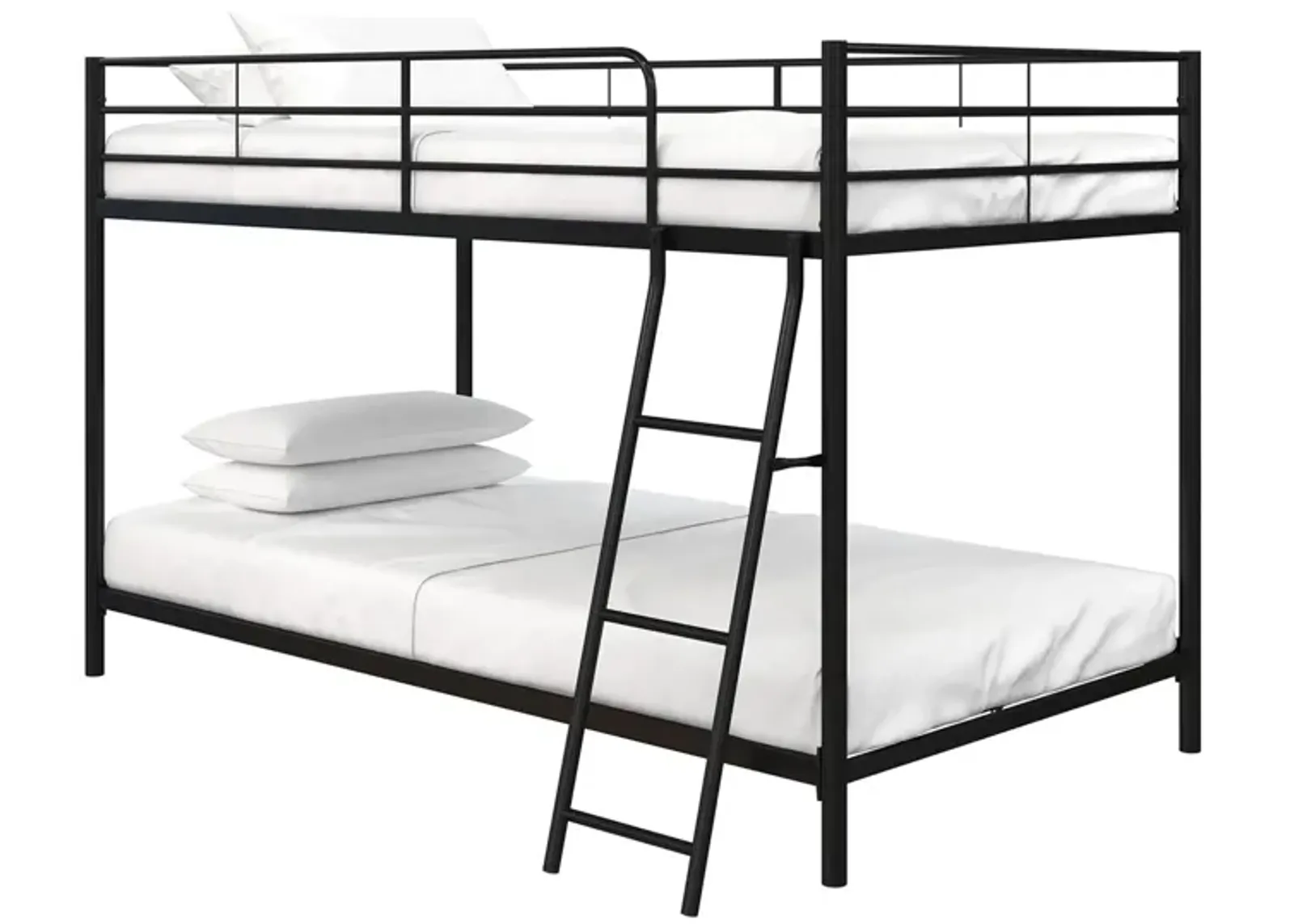 Atwater Living Bethia Twin over Twin Bunk Bed with Storage Bins in Black by DOREL HOME FURNISHINGS