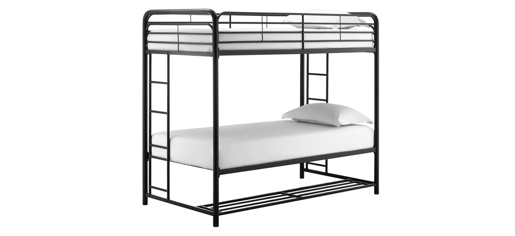 Mainstays Twin over Twin Bunk Bed with Storage Bins in Black by DOREL
