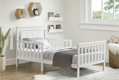 Oxford Baby Lazio Wooden Toddler Bed in Snow White by M DESIGN VILLAGE