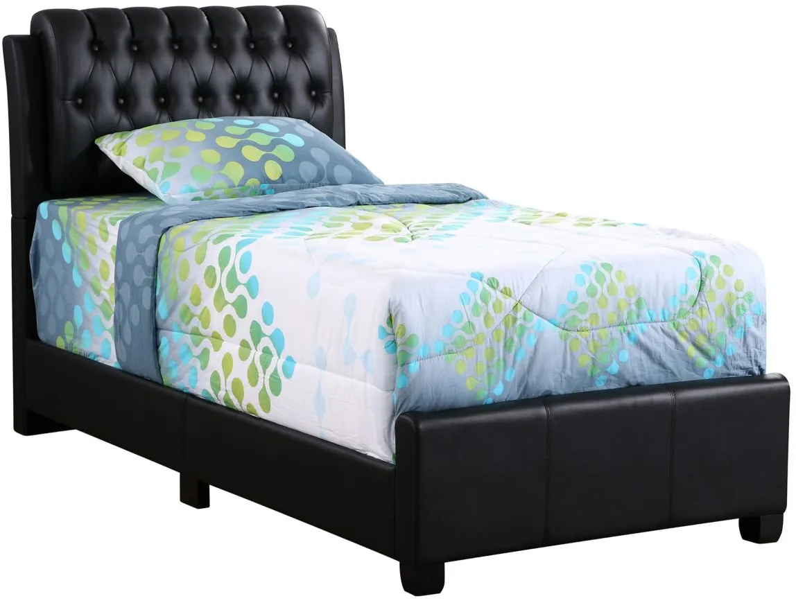 Marilla Upholstered Bed in Black by Glory Furniture
