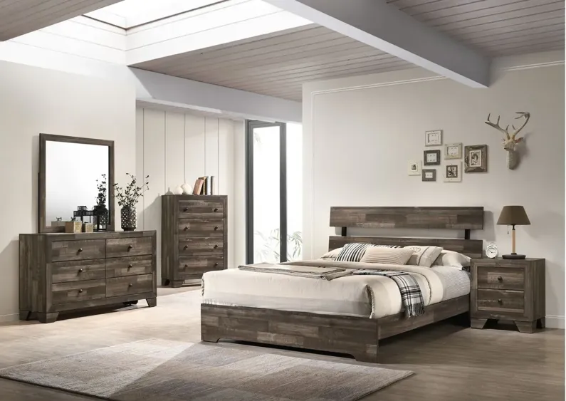 Atticus Platform Bed in Brown by Crown Mark