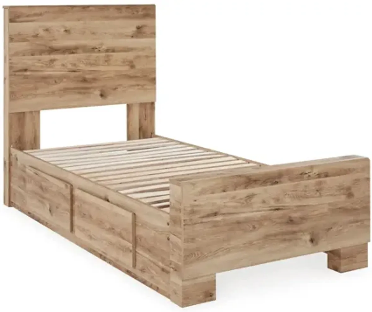 Hyanna Twin Panel Bed with Side Storage