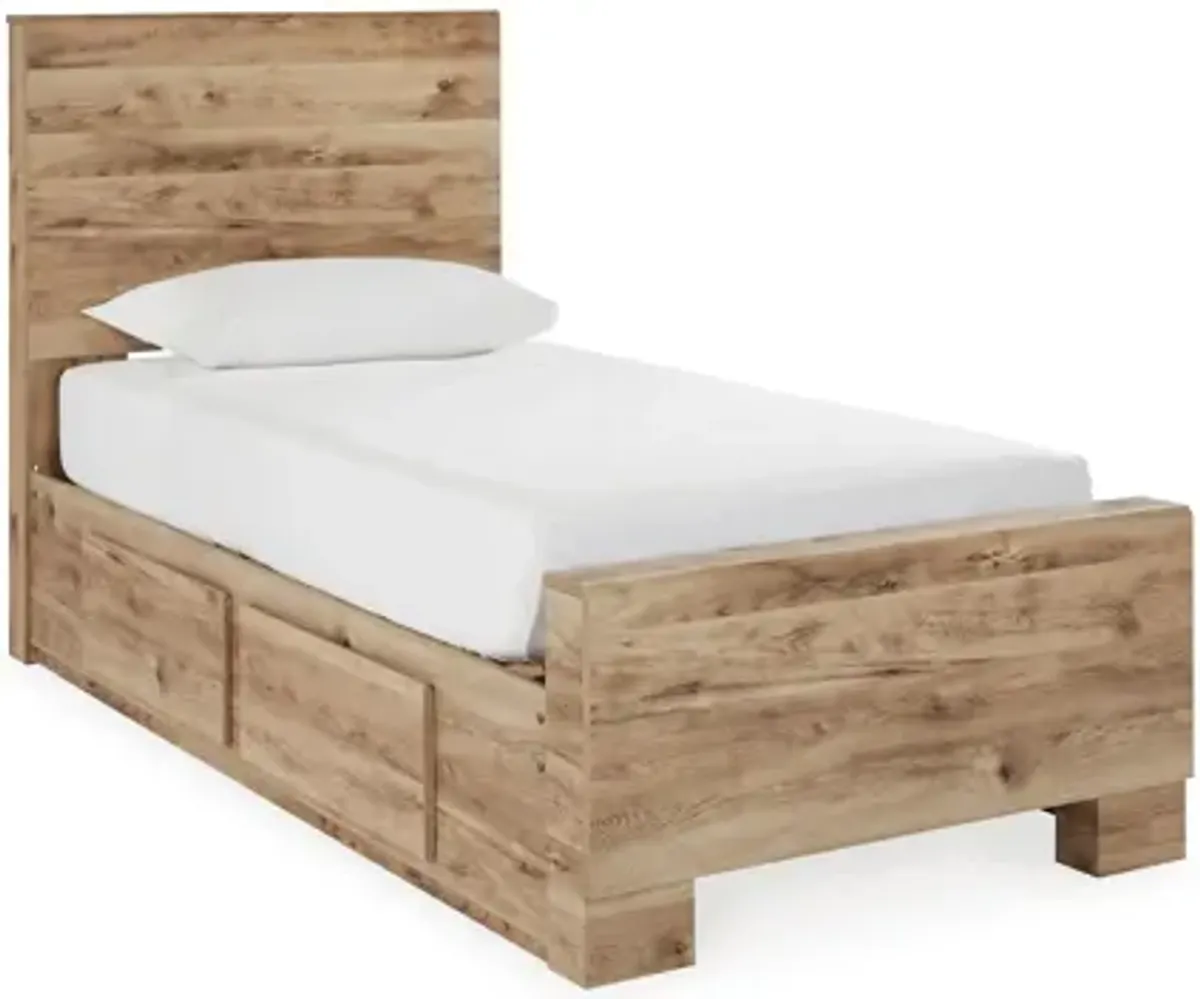 Hyanna Twin Panel Bed with Side Storage