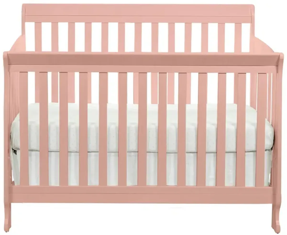 Riley 4-in-1 Convertible Crib in Pink by Heritage Baby