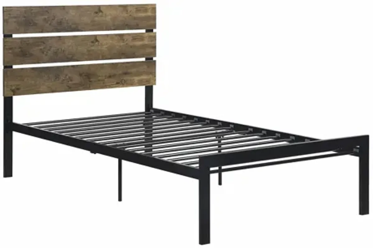 Raina Metal And Wood Platform Bed