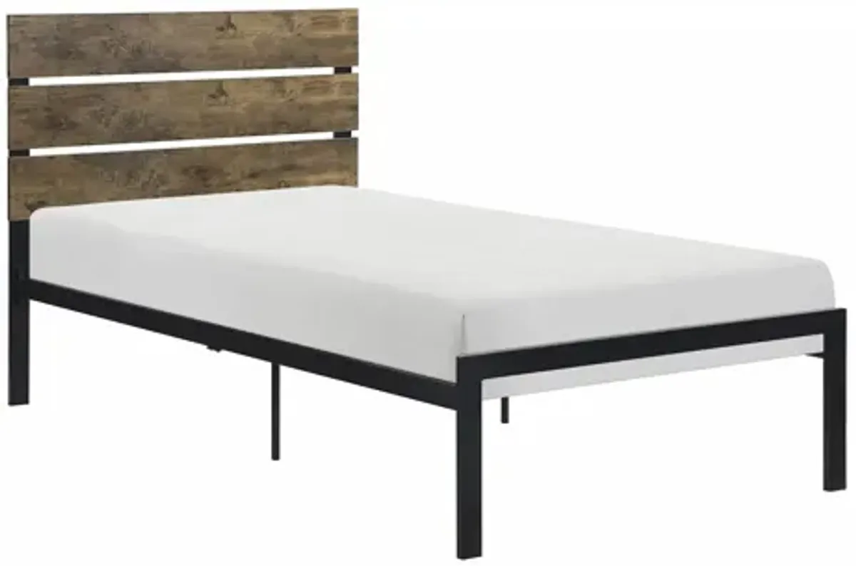 Raina Metal And Wood Platform Bed