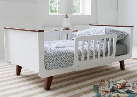 Litte Partners MOD Toddler Bed in White & Espresso by Little Partners