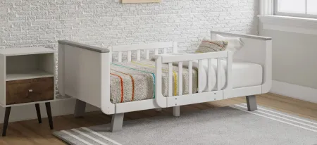 Litte Partners MOD Toddler Bed in White & Earl Grey by Little Partners
