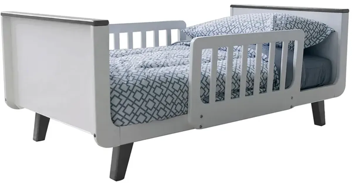 Litte Partners MOD Toddler Bed in White & Earl Grey by Little Partners