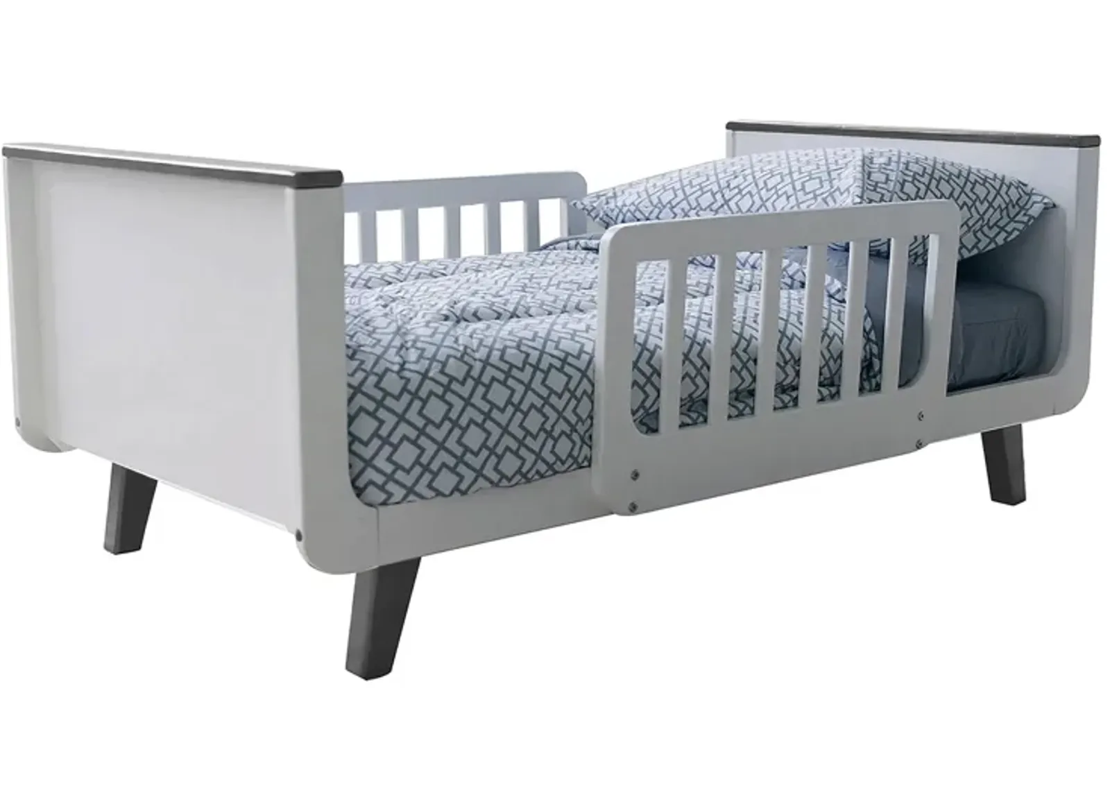 Litte Partners MOD Toddler Bed in White & Earl Grey by Little Partners