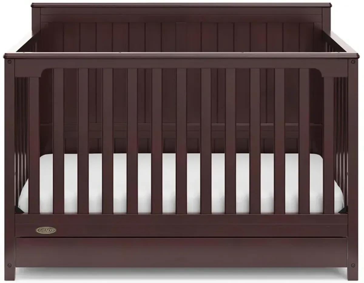 Halsey Convertible Crib w/ Drawer in Espresso by Bellanest