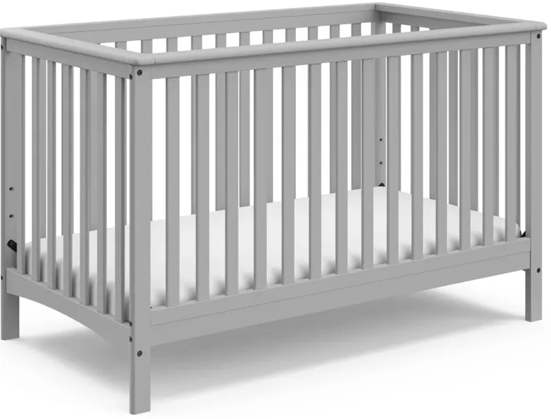 Hillcrest Fixed Side Convertible Crib in Pebble Gray by Bellanest