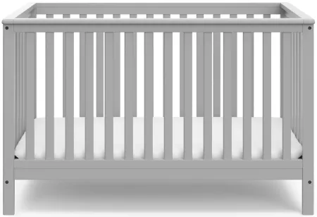 Hillcrest Fixed Side Convertible Crib in Pebble Gray by Bellanest