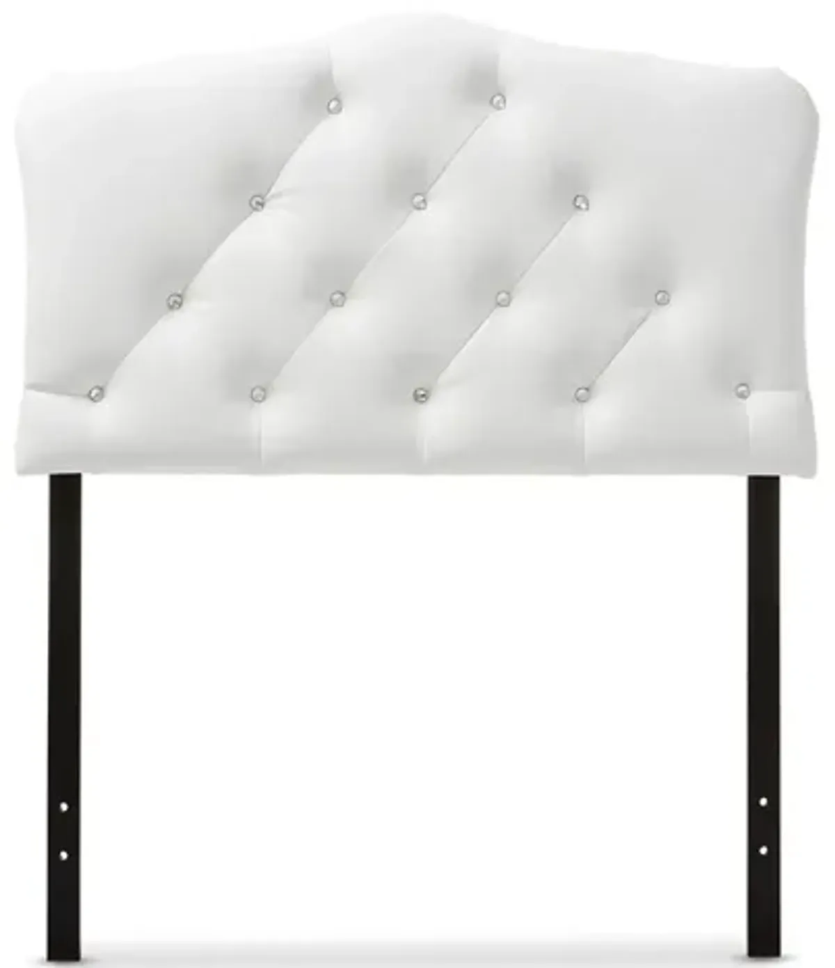 Rita Faux Leather Upholstered Button-tufted Scalloped Headboard