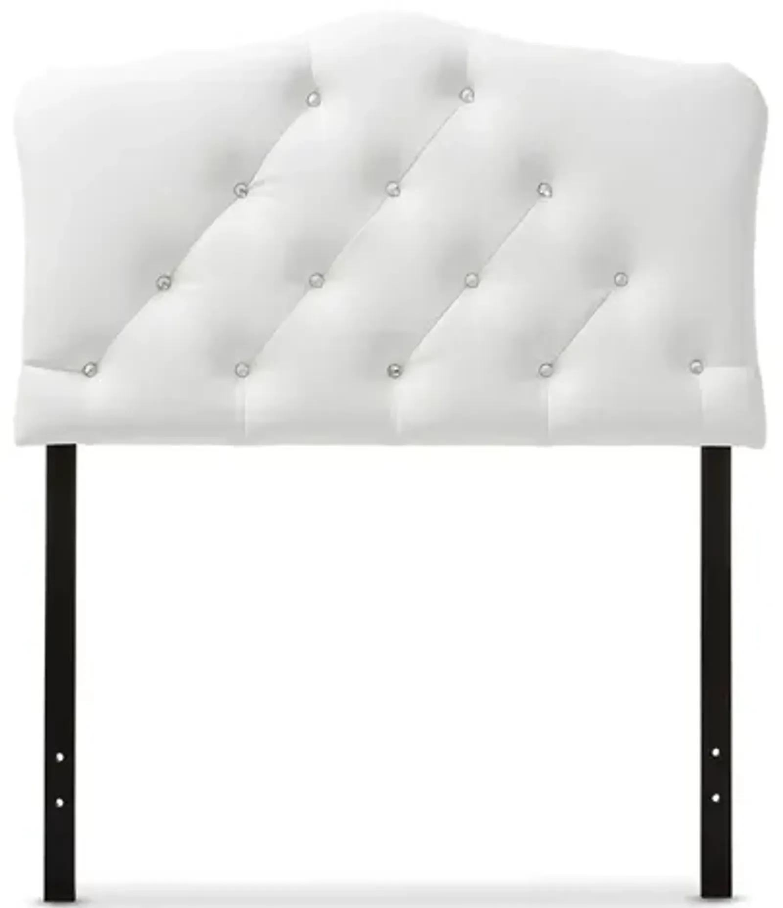 Rita Faux Leather Upholstered Button-tufted Scalloped Headboard