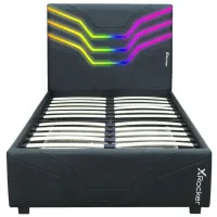 X Rocker Cosmos RGB Gaming Bed in Black;Gray by Ace Casual Furniture