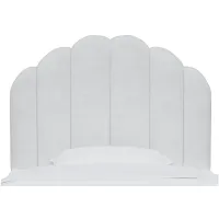 Wilber Headboard in Velvet White by Skyline
