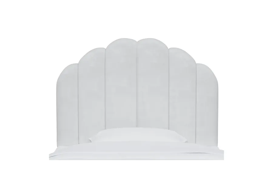 Wilber Headboard in Velvet White by Skyline