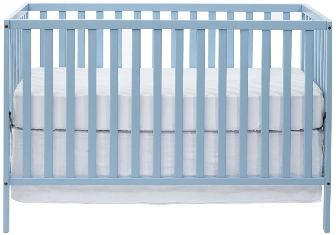 Palmer 3-in-1 Convertible Crib in Baby Blue by Heritage Baby