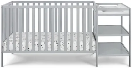 Palmer 3-in-1 Convertible Crib & Changer in Gray by Heritage Baby