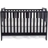 Celeste 3-in-1 Convertible Crib in Black by Heritage Baby
