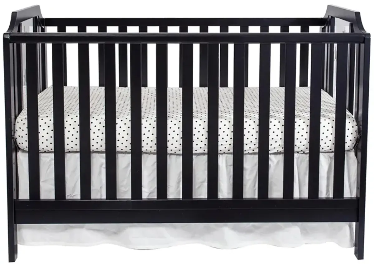 Celeste 3-in-1 Convertible Crib in Black by Heritage Baby