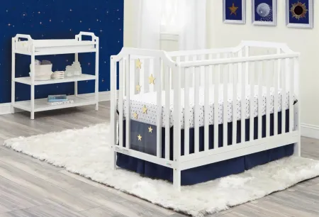 Celeste 3-in-1 Convertible Crib in White by Heritage Baby