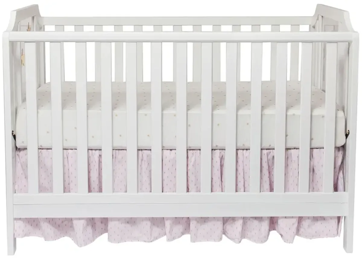 Celeste 3-in-1 Convertible Crib in White by Heritage Baby